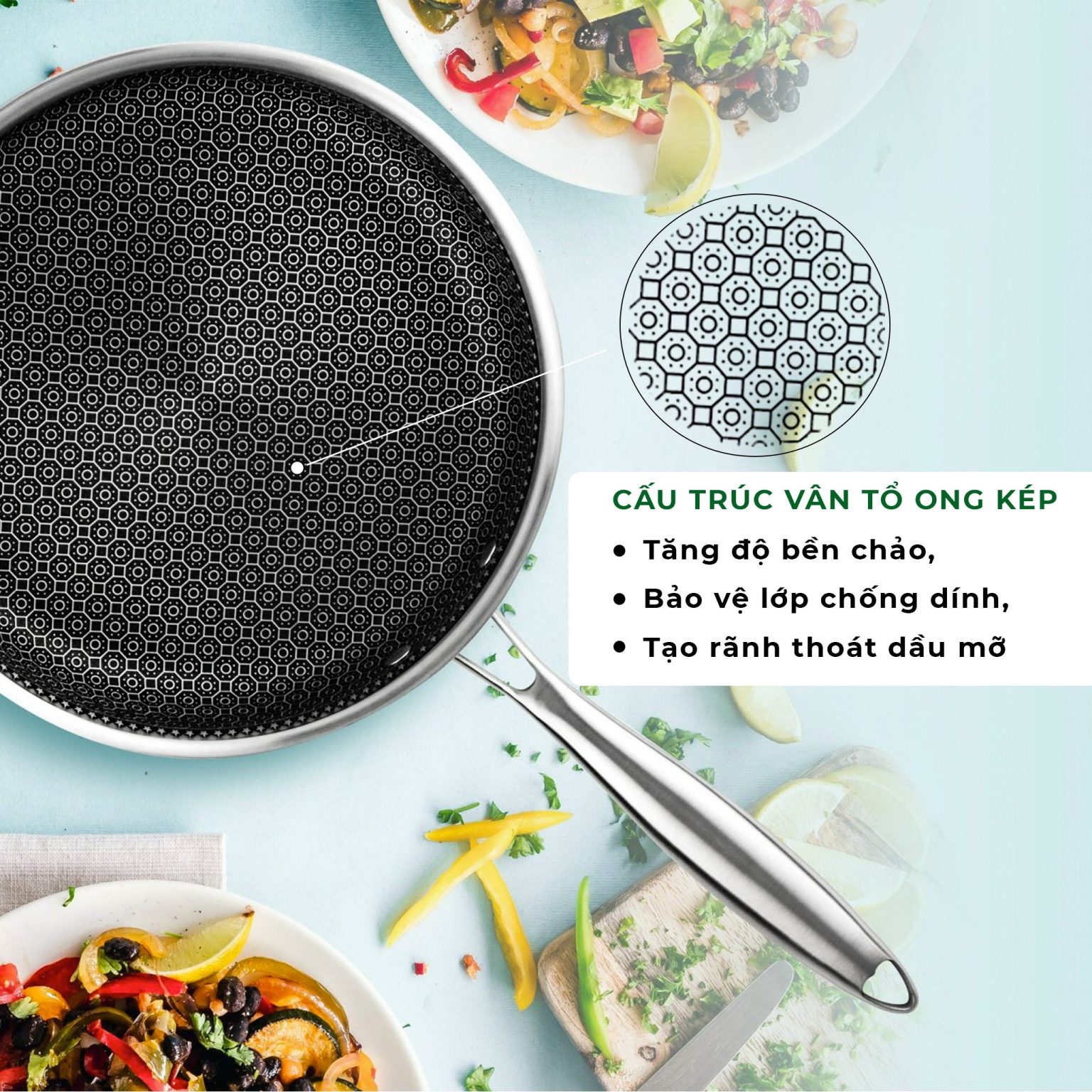 Chảo Chống Dính Đáy Từ DREAMER DKW-NFL128B Đường Kính 28 Cm Dày 0.35 Cm Cao Cấp Thương Hiệu Úc Tiêu Chuẩn Châu Âu - Hàng Chính Hãng