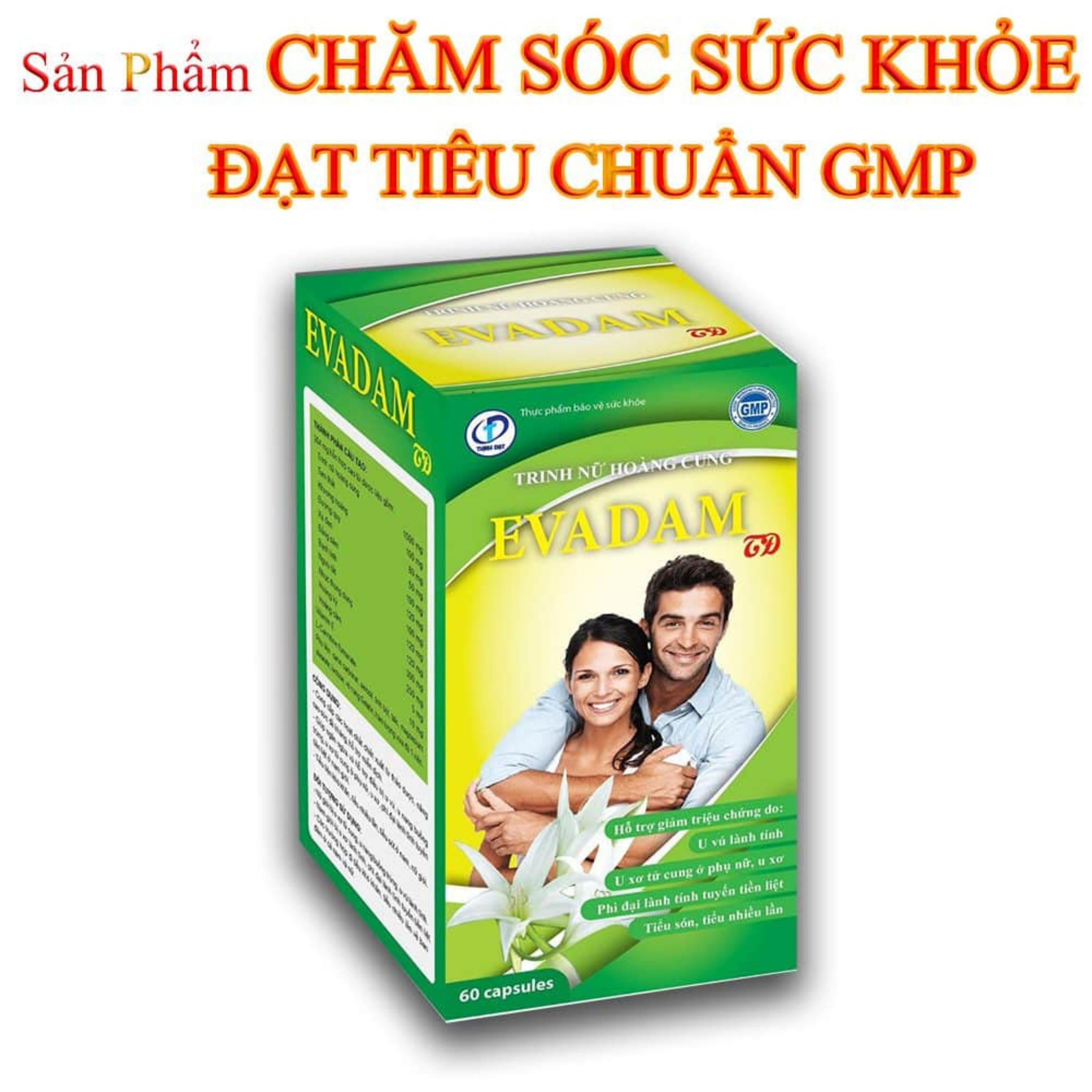 EVADAM - Hỗ trợ điều trị u vú, u nang buồng trứng, u xơ tử cung ở phụ nữ, u xơ phì đại lành tính tuyến tiền liệt ở nam giới, tiểu tiện khó khăn, tiểu nhiều lần, tiểu sót ở nam nữ giới