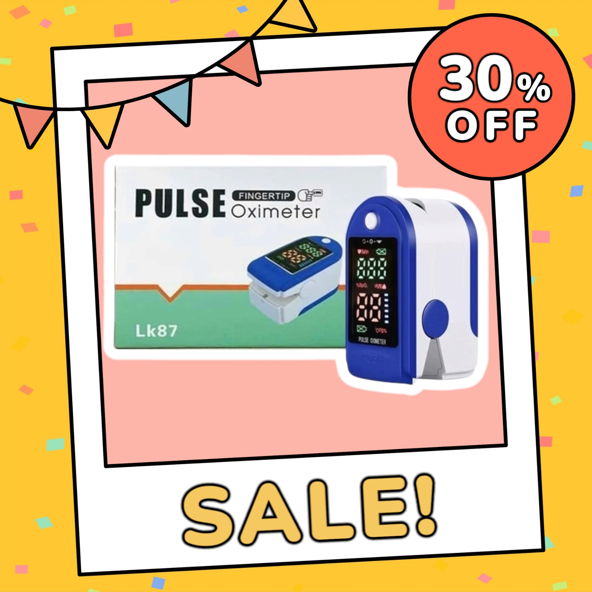 Máy đo Sp02 Đo Nồng Độ Oxy trong máu và nhịp tim Fingertip Pulse Oximeter LK-87 Tặng Kèm Sẵn 2 Pin AA [ FULLBOX ]