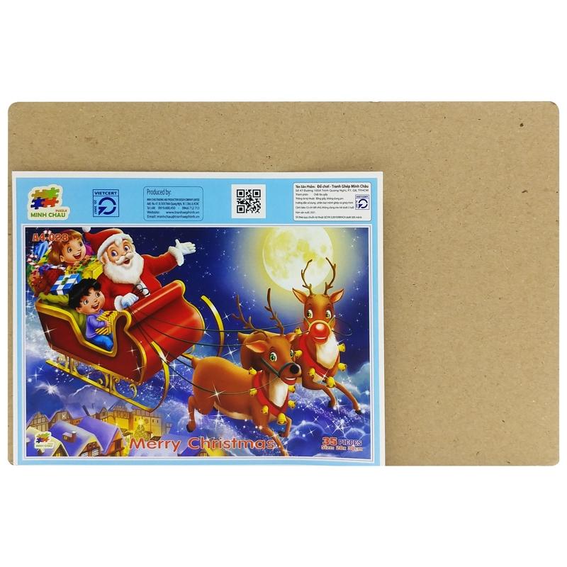 Bộ Xếp Hình Khổ A4 Puzzle Minh Châu 35-028 - Merry Christmas (35 Mảnh Ghép)