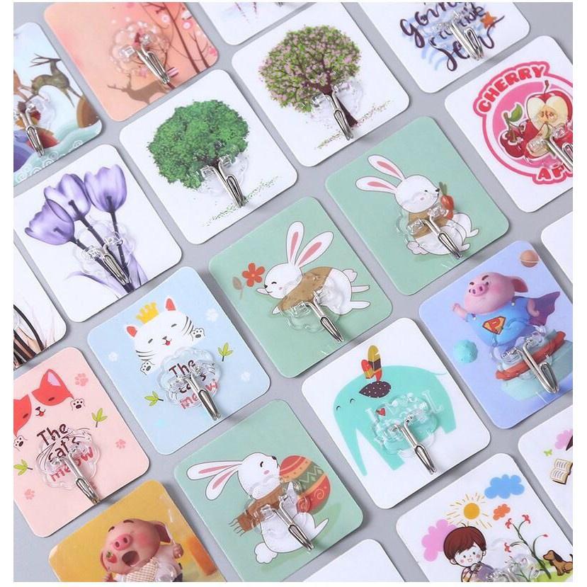 Móc Dán 3D INOX Hình Thú Dán Tường Siêu Chắc Chắn Chịu Lực Lên Đến 6KG