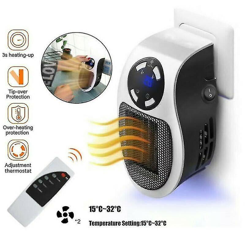 Máy Sưởi Điện Mini Mùa Đông Ấm Di Động Cắm Tường Không Gian Quạt Sưởi