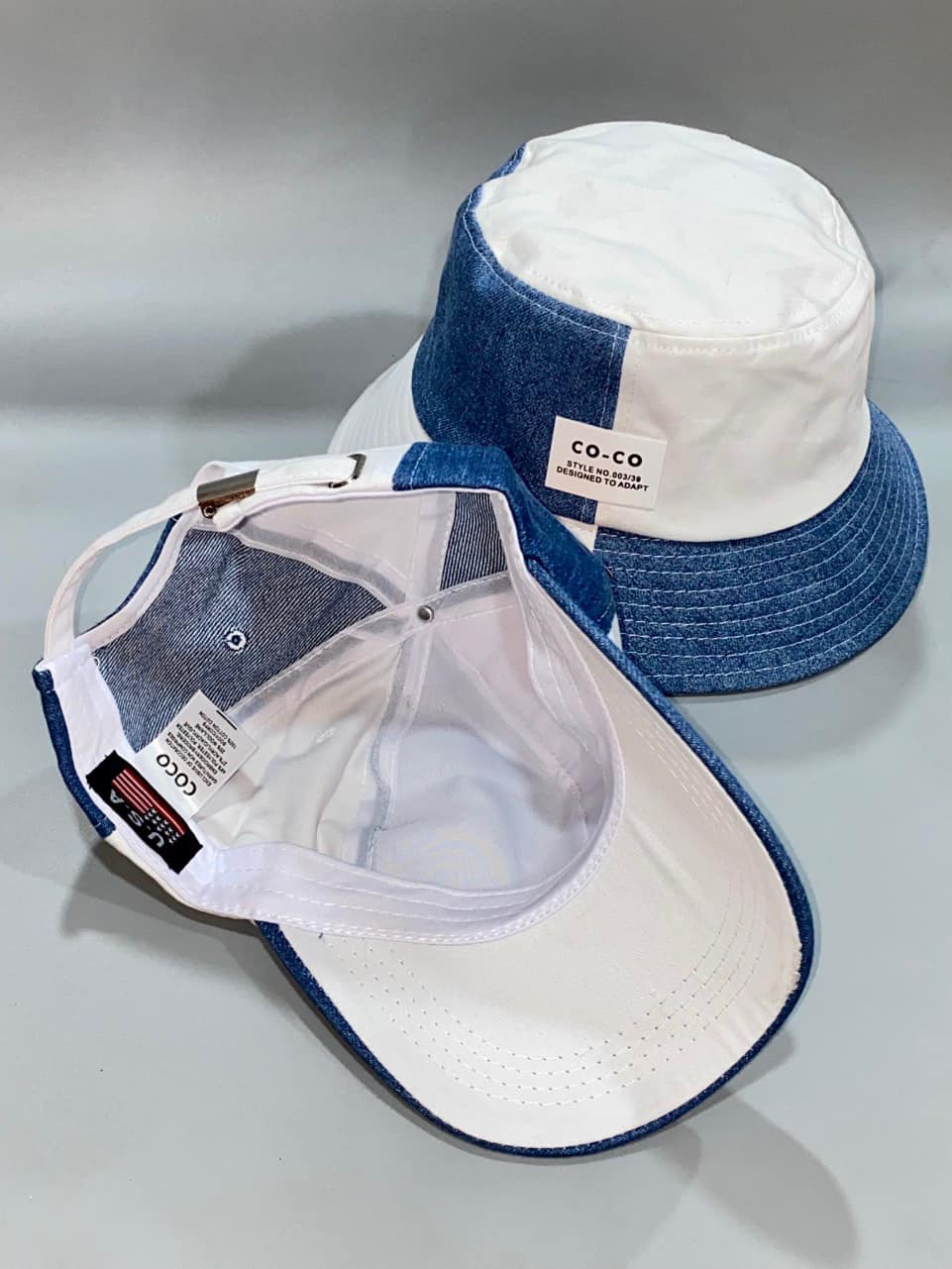 Combo 2 nón kết + nón bo, nón cặp, mũ tình nhân Co.co vải jeans form chuẩn siêu đẹp (Ảnh thật)