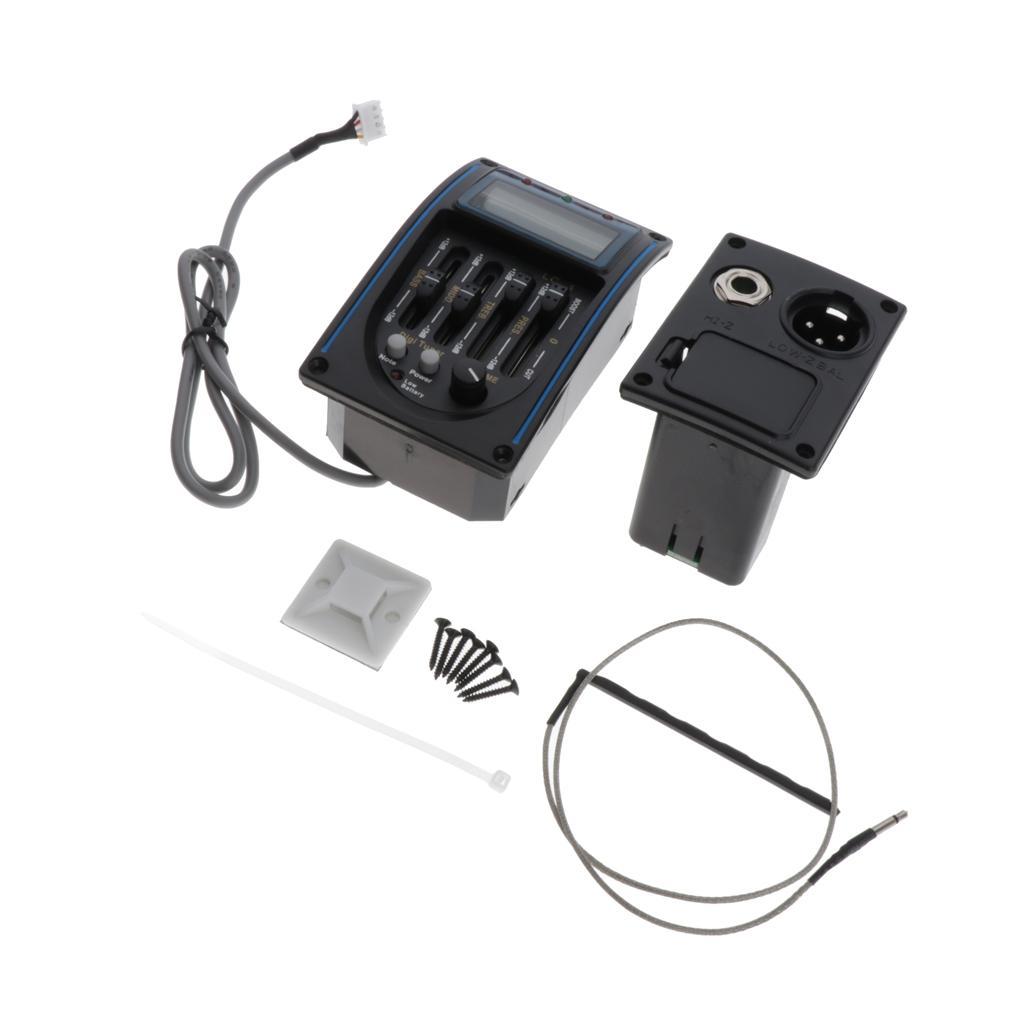 Acoustic Guitar Pickup Pre-Amp Equalizer EQ Pickup Tuner