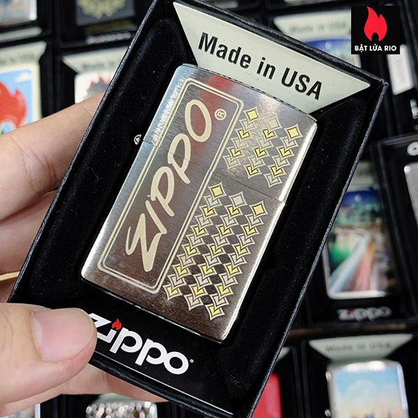 Bật Lửa Zippo 200 Zippo Brushed Chrome Design