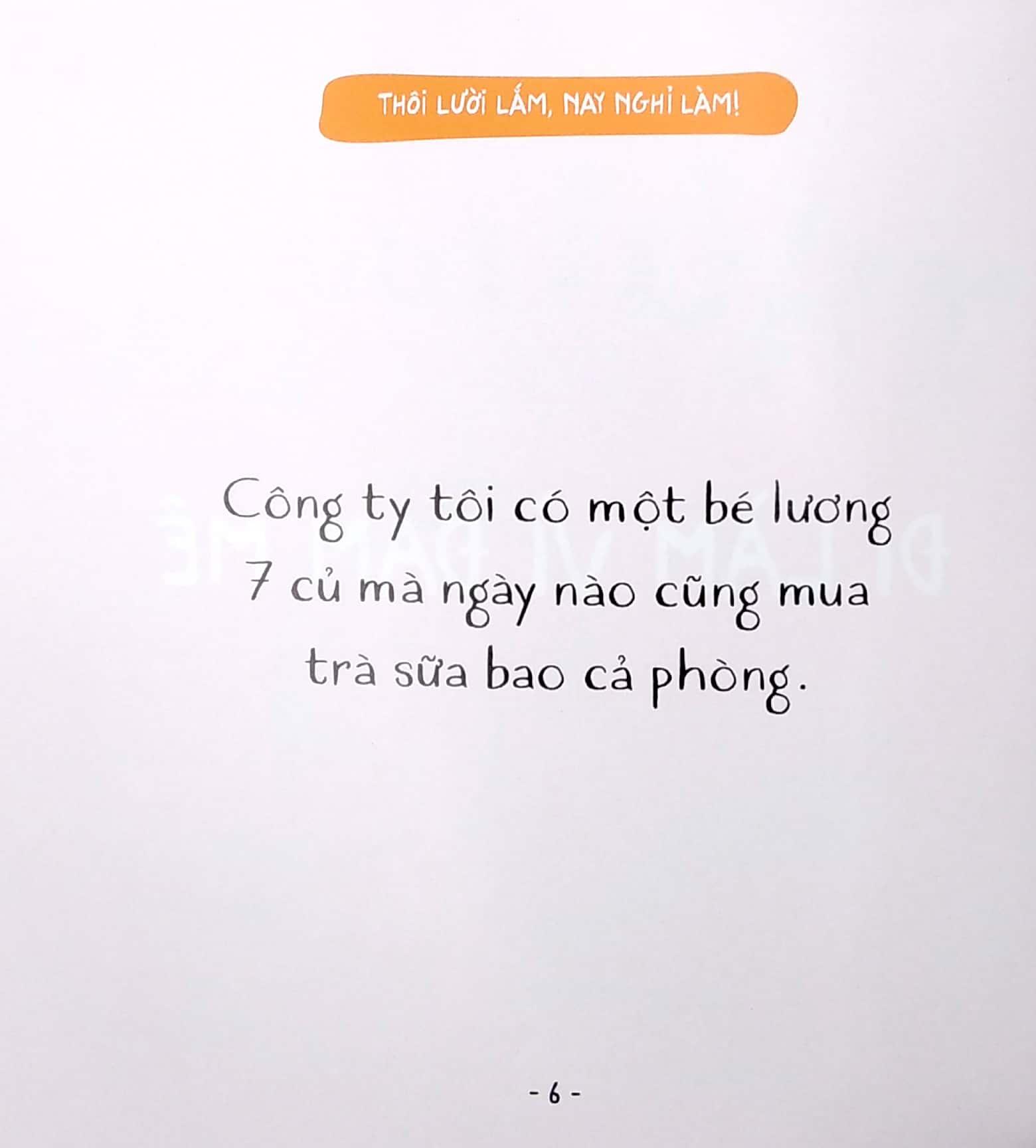 Thôi Lười Lắm, Nay Nghỉ Làm