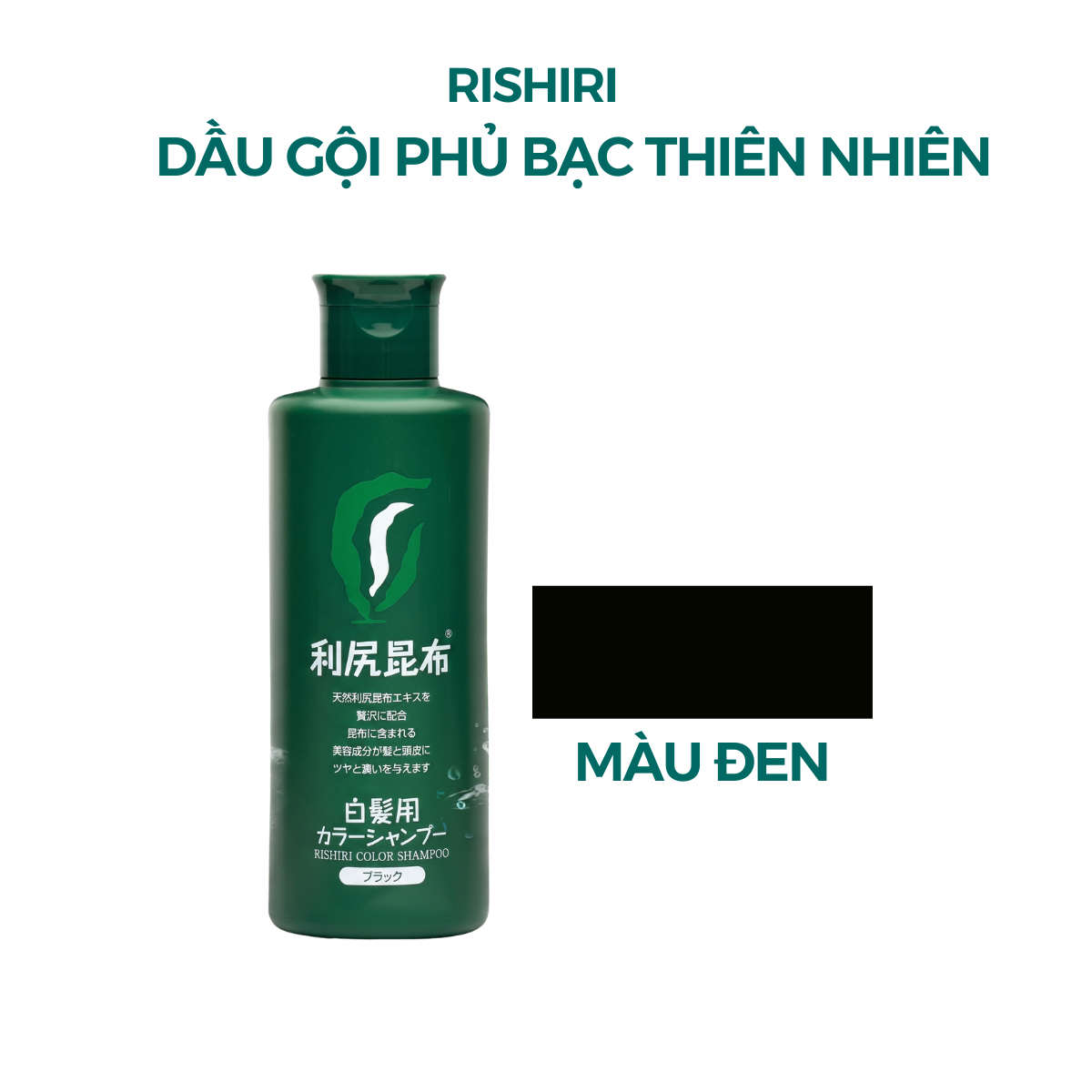 Dầu Gội Phủ Bạc Thiên Nhiên Cao Cấp Rishiri Nhật Bản Hair Color Shampoo 200ml