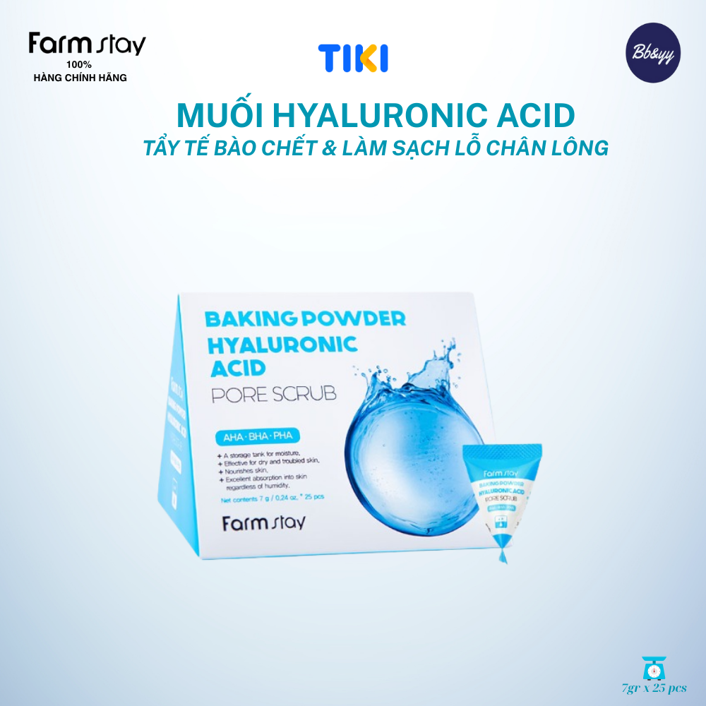 Muối Hyaluronic Acid Tẩy Tế Bào Chết &amp; Làm Sạch Lỗ Chân Lông _ Baking Powder Hyaluronic Acid Pore Scrub