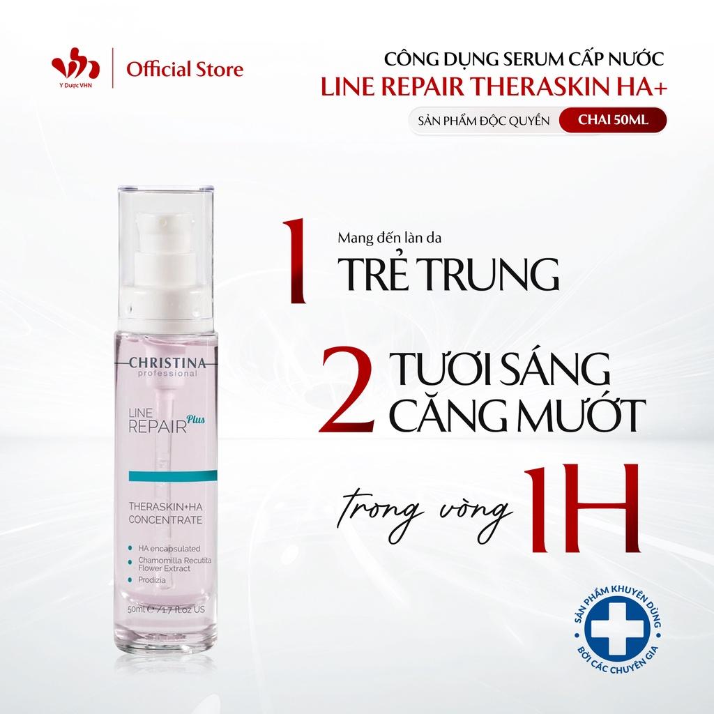 Serum Cấp Nước Line Repair Theraskin + HA Concentrate CHRISTINA Hỗ Trợ Cải Thiện Nếp Nhăn, Trẻ Hóa Làn Da Chai 50ml