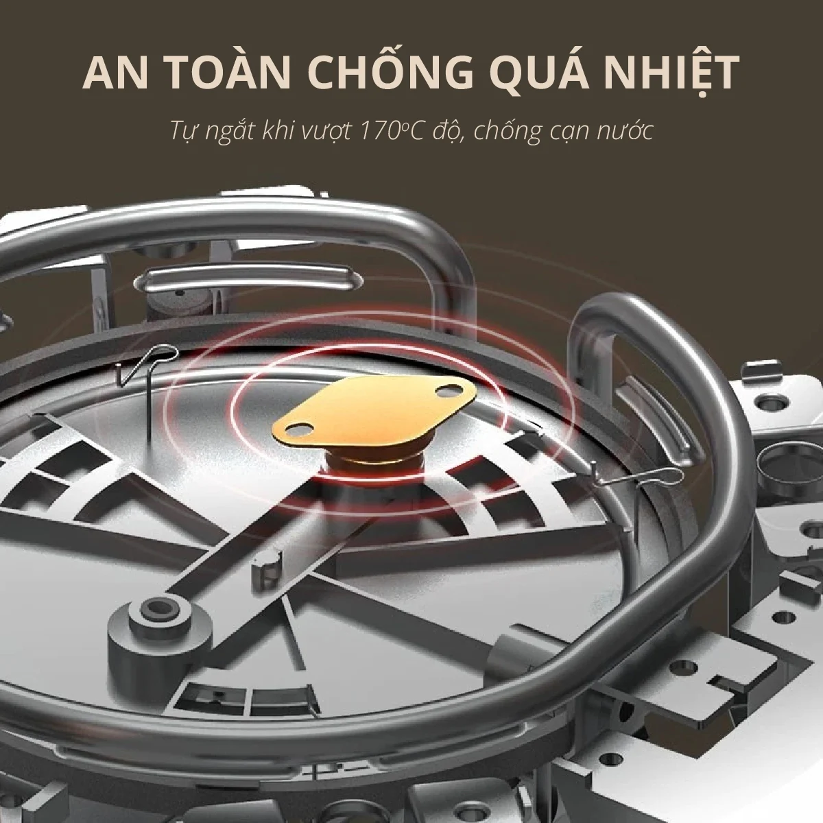 Nồi lẩu điện lòng 4L có thể tách rời Mishio MK348-Hàng chính hãng