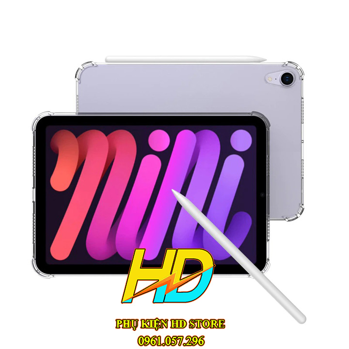 Ốp Lưng Dành Cho iPad Mini 6 iPad Mini 2021 Silicon Dẻo Trong Suốt Chống Sốc, Chống Va Đập, Có Gờ Bảo Vệ Camera, Hàng Cao Cấp