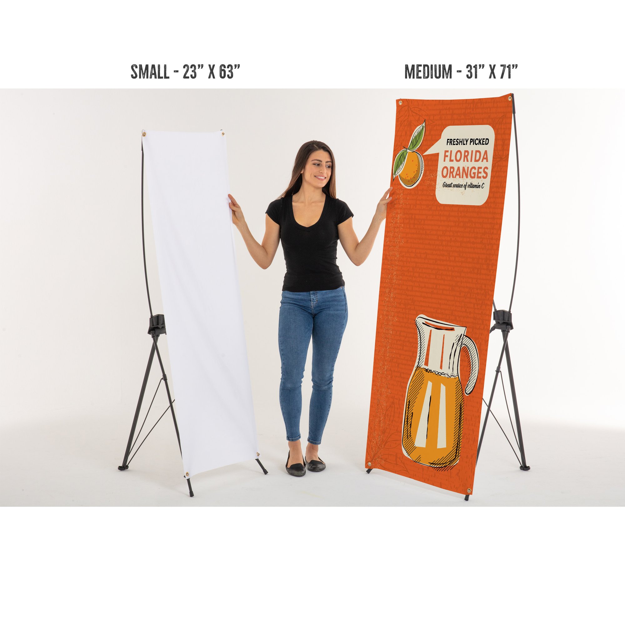 [HÀNG NHẬP KHẨU] COMBO 2, 3 BỘ CHÂN STANDEE X THƯỜNG - STANDEE 3 CHÂN SIZE 80x180cm