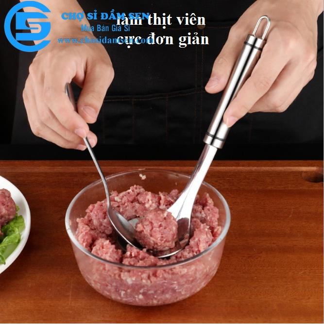 Dụng cụ làm thịt viên, chả viên, nặn mọc - Thìa làm viên thịt cao cấp G262-MuongTV