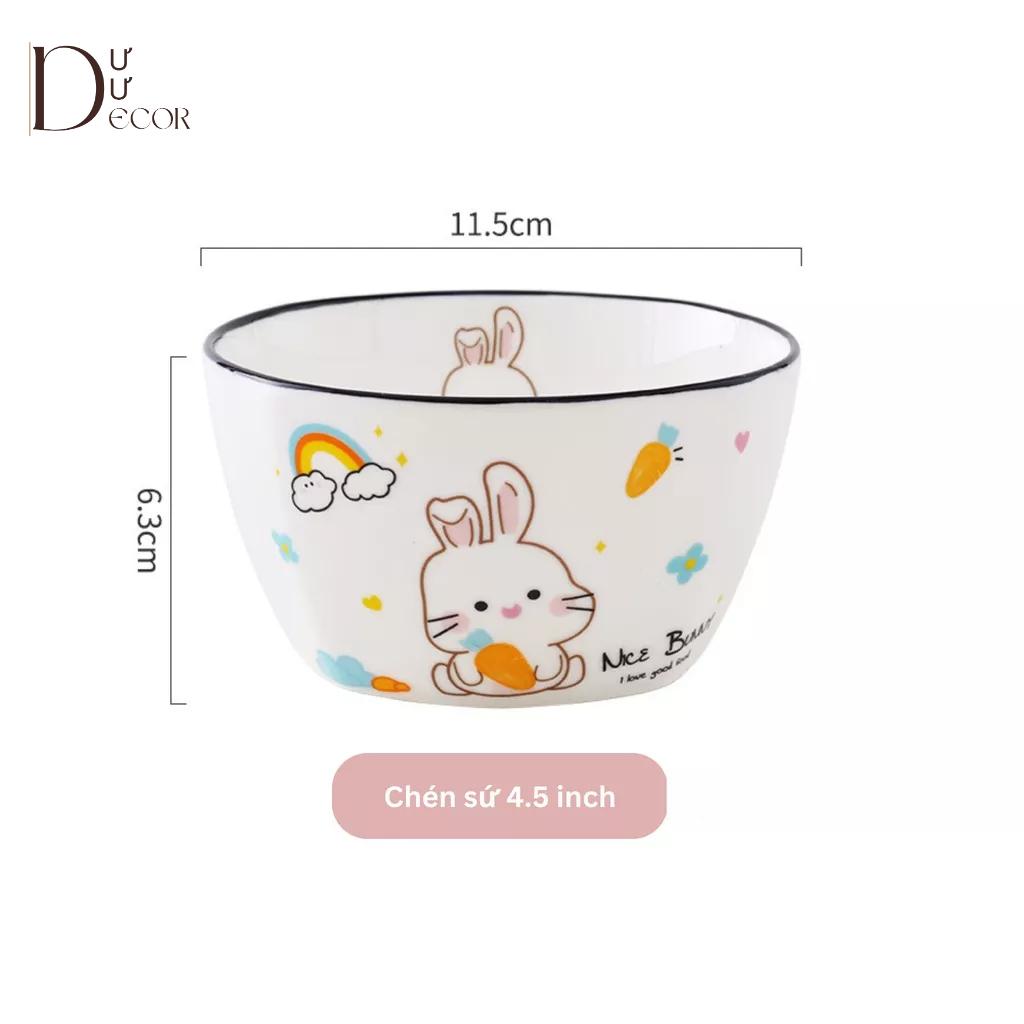 Chén sứ Thỏ ôm cà rốt
