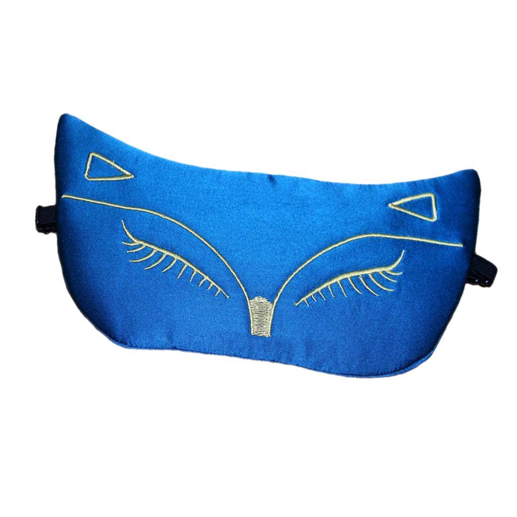 2-4pack Pure Mulberry Silk Sleep Eye Mask Shade Double-Side Blue