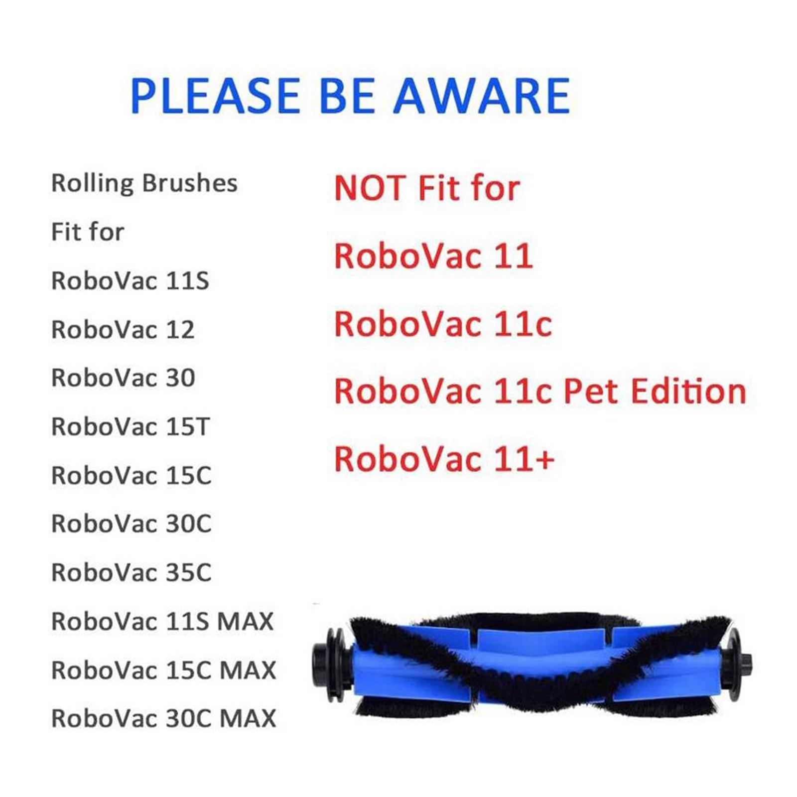 2Pcs Rolling Brush Spare Parts for Robovac 11S Robovac 15T Robovac 12 Robovac 15C