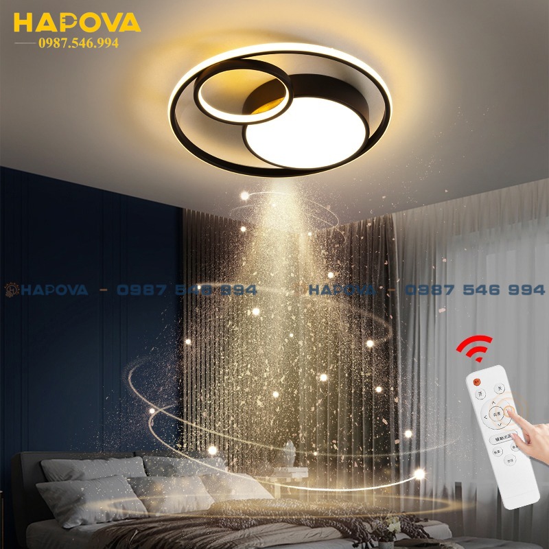 Đèn LED ốp trần tròn cao cấp 48W 3 chế độ sáng HAPOVA BRULEE 1035