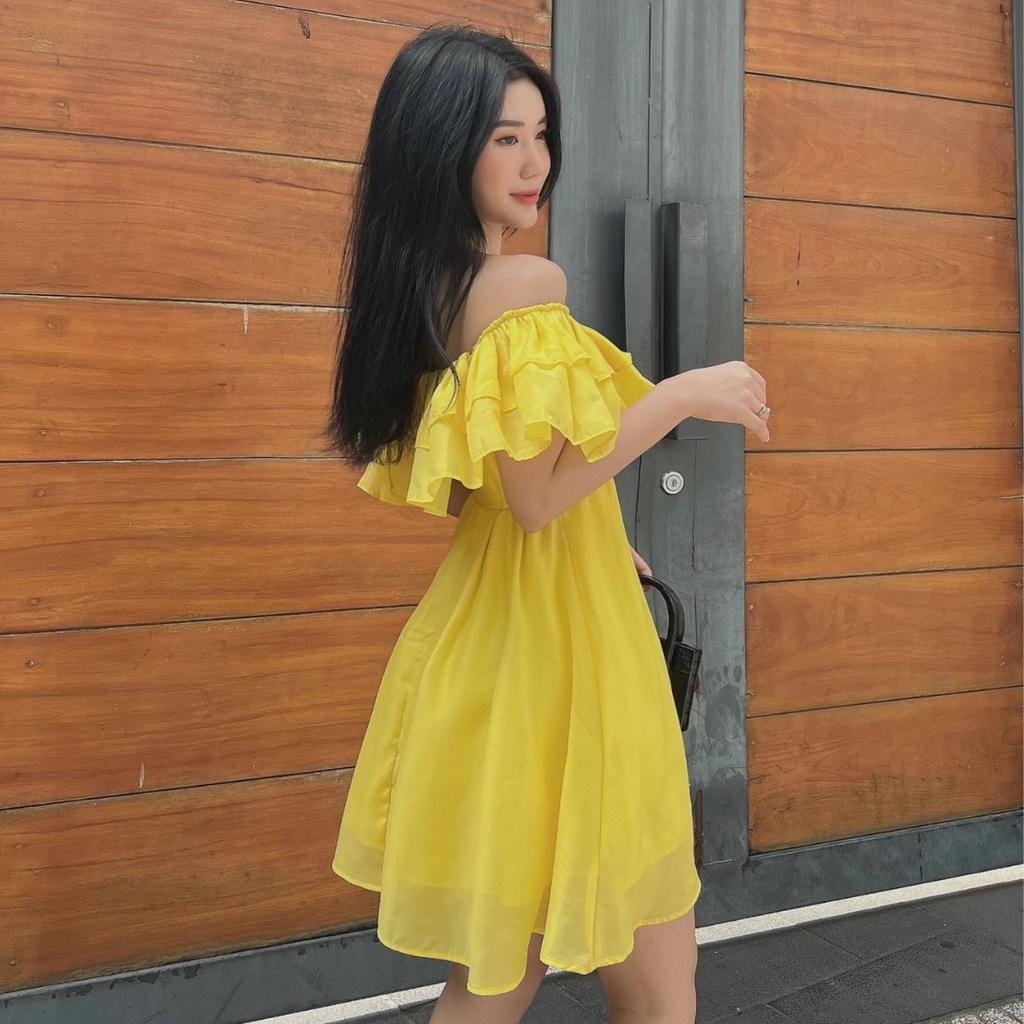 Đầm voan bèo tầng hàng thiết kế HQJeans chất voan ánh nhẹ thiết kế cao cấp