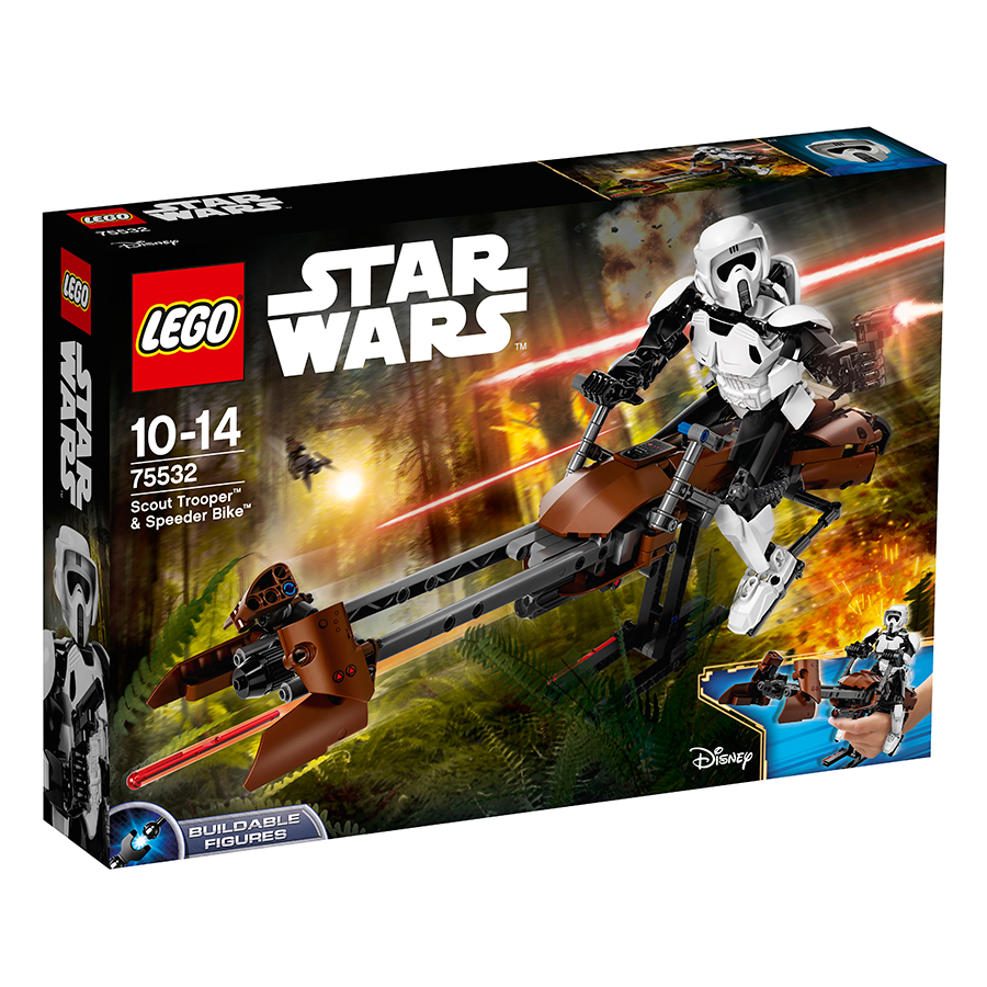 Bộ Lắp Ráp Scout Trooper &amp; Speeder Bike Lego Star Wars 75532 (452 Chi Tiết)