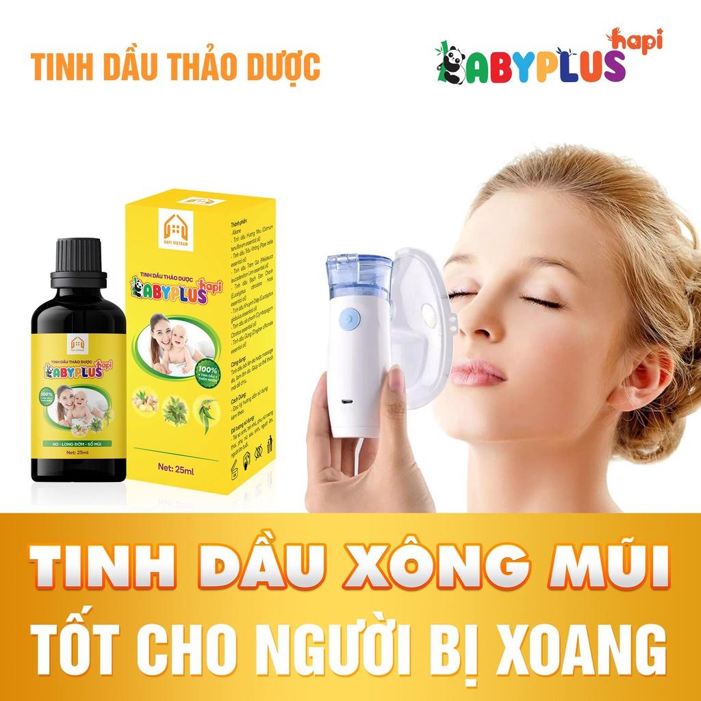 Tinh dầu thảo dược Babyplus Hapi - Giảm ho, giảm đờm, hỗ trợ viêm xoang