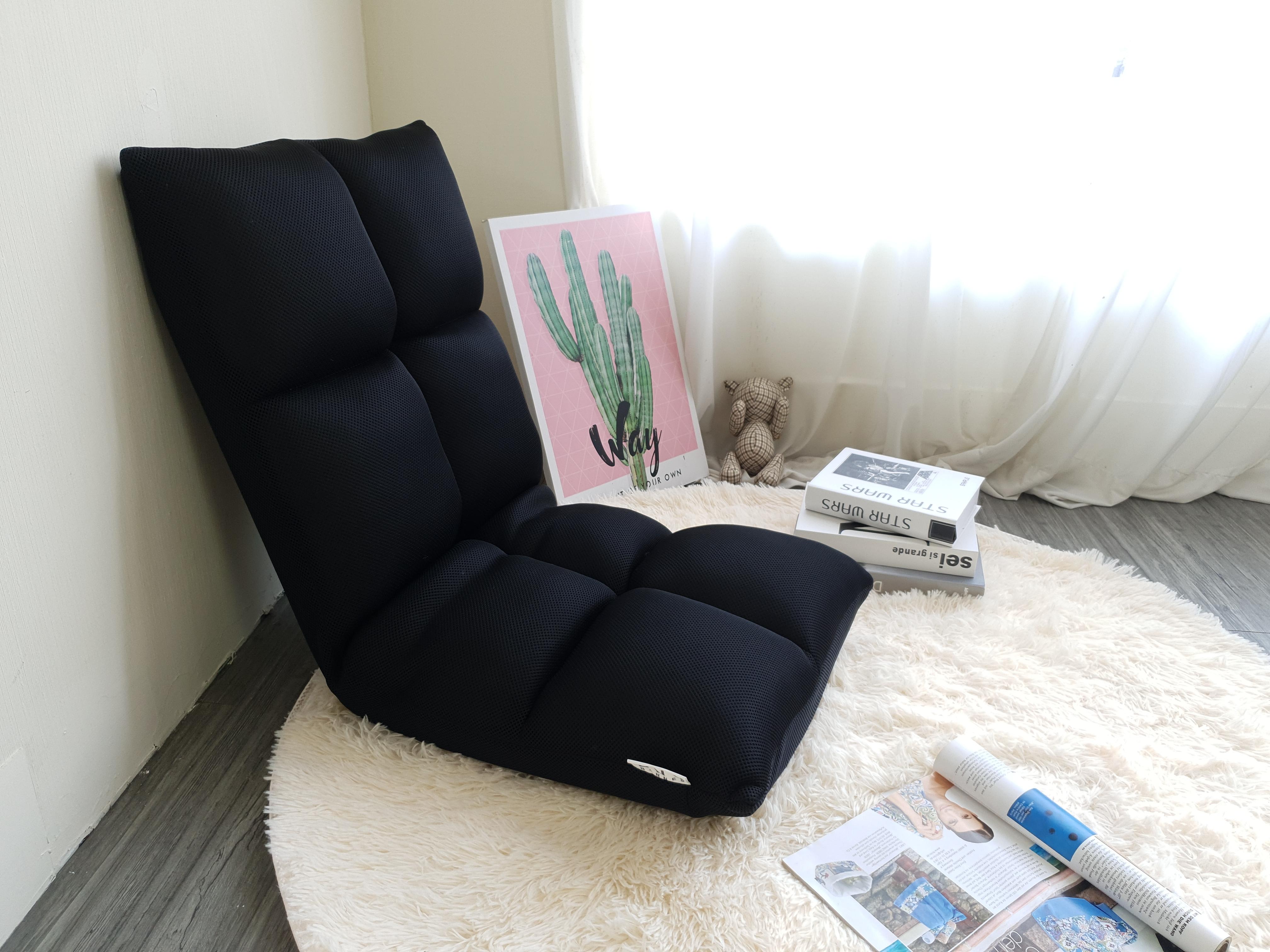 Ghế ngồi bệt Juno sofa vải lưới màu đen