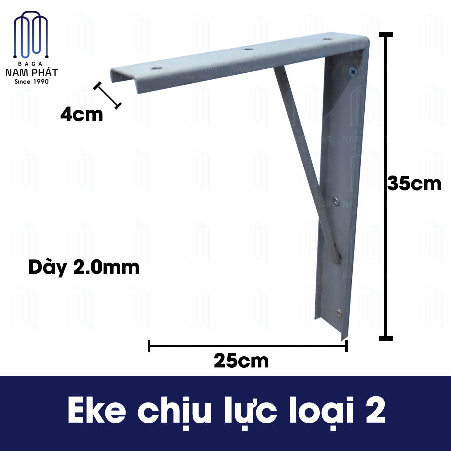 Giá Đỡ chịu lực chữ L, eke, giá để kệ Nam Phát 20cm 30cm dày 2 li