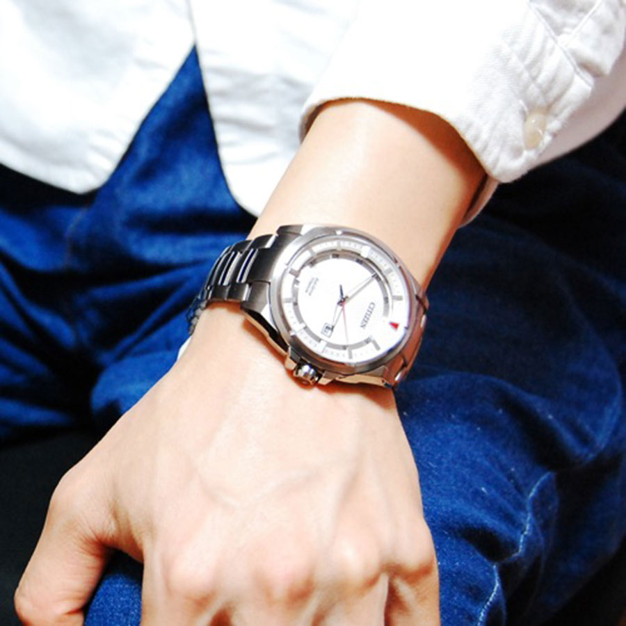 Đồng Hồ Nam Citizen Dây Titanium AW1401-50A - Mặt Trắng