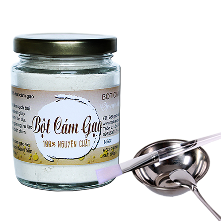 Bột Cám Gạo Nguyên Chất Vũ Gia + Tặng Bộ Đắp Mặt Nạ Inox