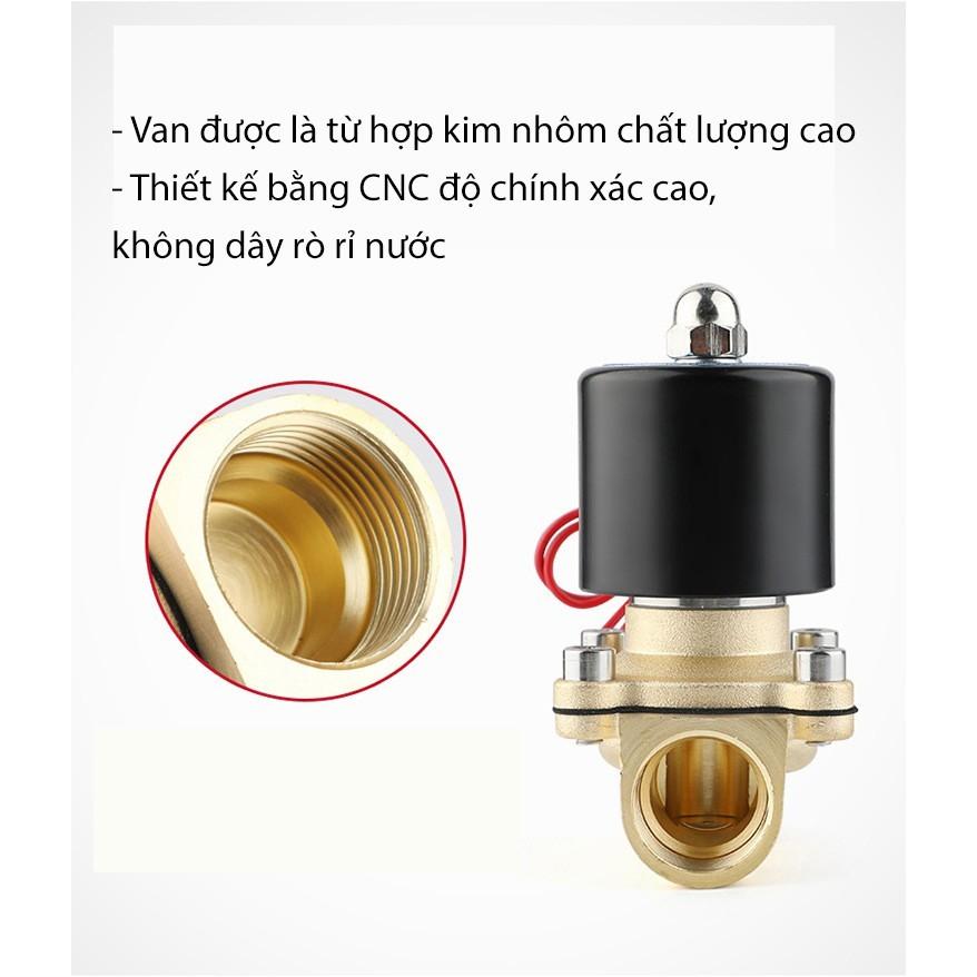 Van điện từ phi 42mm thường đóng tự động đóng mở nước bằng điện điện 220v