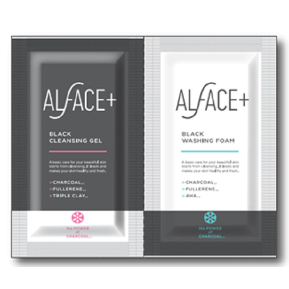 Gói Gel Tẩy Trang Và Sữa Rửa Mặt Than Tre Hoạt Tính, Bùn Khoáng Nhật Bản ALFACE Black Gel and Black Foam, Làm Sạch Bụi Bẩn, Trang Điểm, Hỗ Trợ Giảm Mụn, Chống Oxy Hóa, Ngăn Lão Hóa, Dưỡng Ẩm