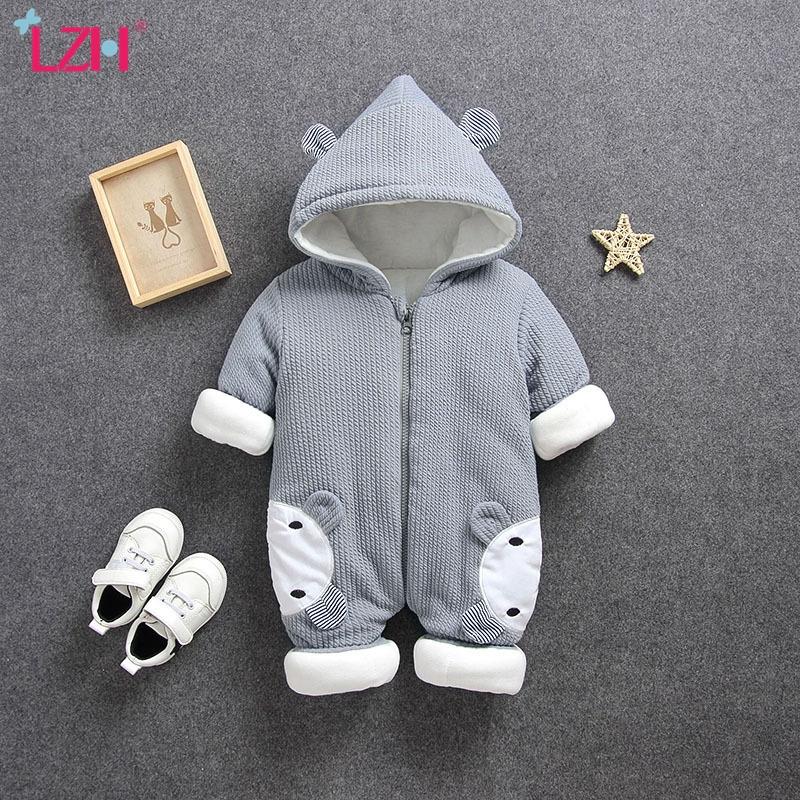 LZH Cách Mặc Quần Áo Cho Trẻ Sơ Sinh 2021 Thu Đông Rompers Cho Bé Gái Bé Trai Jumpsuit Mùa Đông Ấm Áp Áo Liền Quần Trẻ Em Quần Áo Bé Sơ Sinh