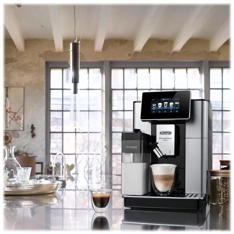 Máy Pha Cà Phê Tự Động DELONGHI ECAM 610.55.SB, Máy Pha Cafe, Espresso, Cappuccino, Model Mới Nhất, Nhập Đức