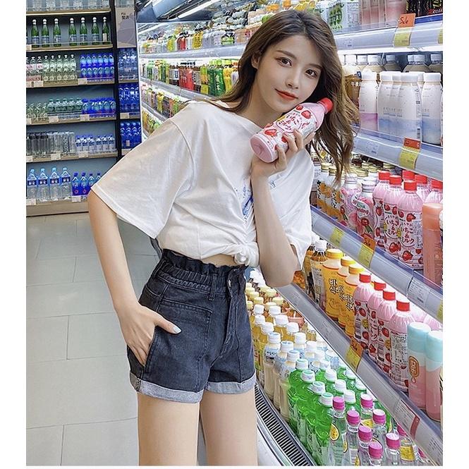 Quần short jean lưng thun dành cho BigSize Nữ lưng cao, co dãn mạnh, đang hot trend 3973 molijean