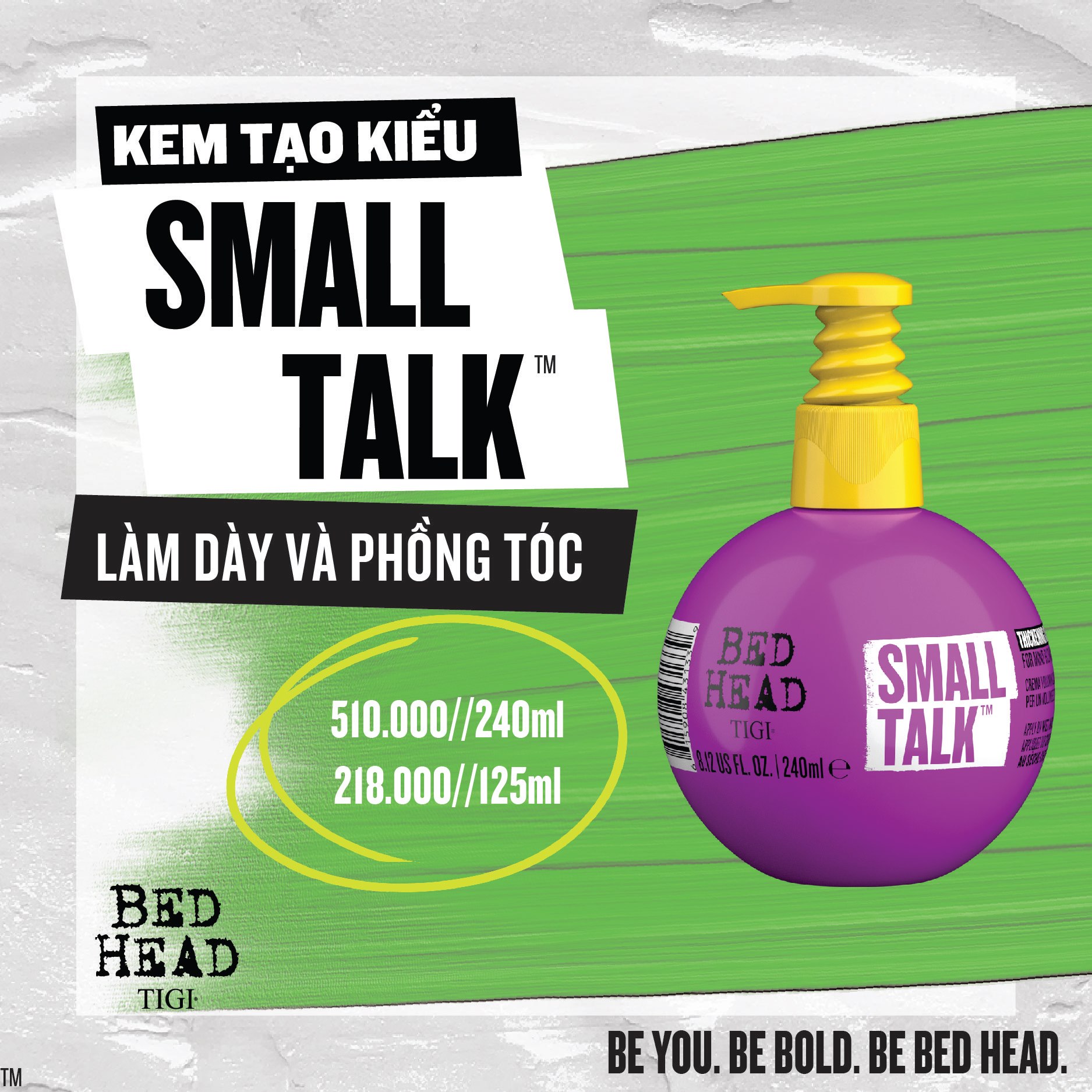 Gel Làm Dày Tóc Dành Cho Tóc Uốn Phồng SMALL TALK 125ml [ THẾ HỆ MỚI TIGI ]- Chính Hãng