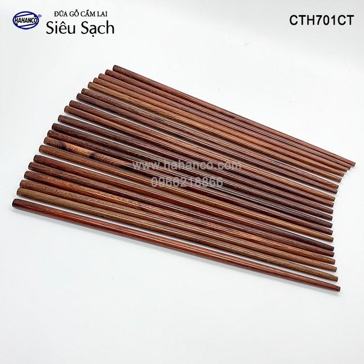 Đũa tròn gỗ Cẩm Lai Siêu sạch (10 đôi) CTH701CT - gỗ tự nhiên vân đẹp ️- An toàn khi sử dụng