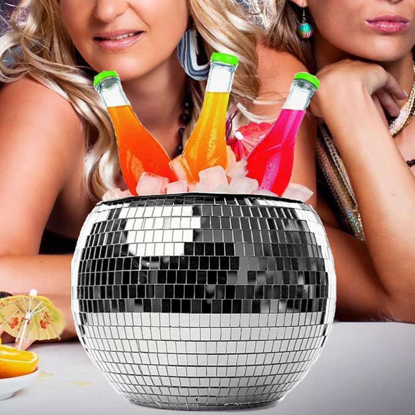 Disco Ice Bucket Ice Storage Stylish 3L 23cm Diameter Drinkware Versatile  Champagne Bucket for Ice Cold Drinks Bar Birthdays Accs