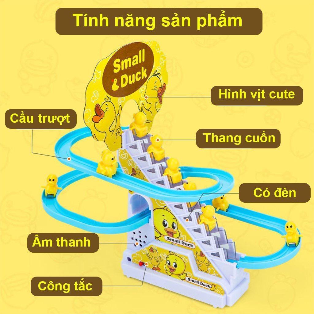 Đồ chơi vịt leo cầu thang có đèn nhạc vui nhộn cho bé