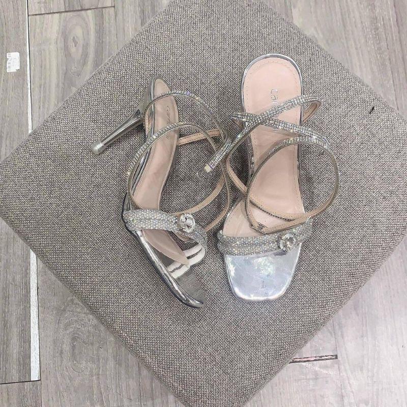 SANDAL DÂY NHŨ XOẮN CỔ CHÂN ĐÍNH HẠT TO - 7P