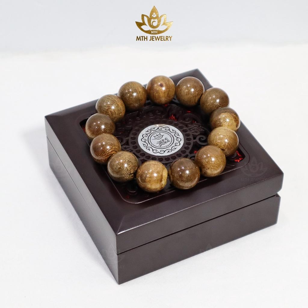 Vòng Tay Trầm Hương Hạt Tròn Đơn Size 18mm Nam