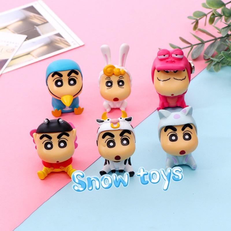 Mô hình Shin Cậu bé bút chì Shinnosuke - Shin chan Cosplay dễ thương bền màu chất liệu an toàn Đồ chơi quà tặng 4,5~6cm