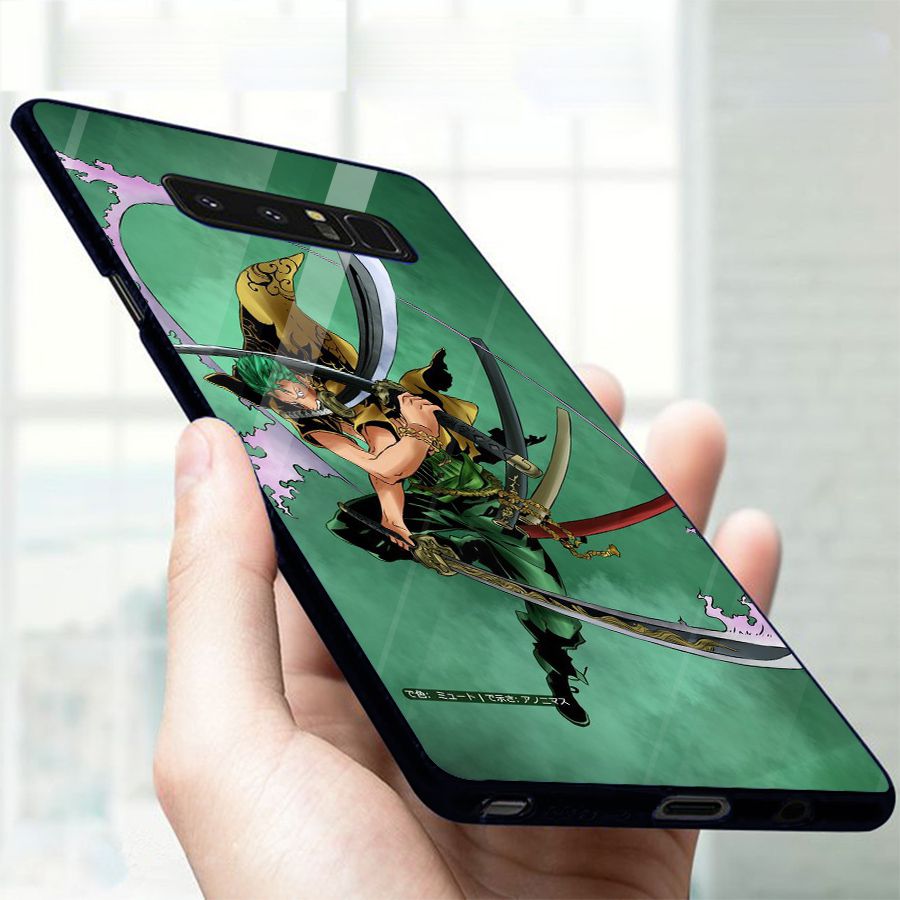 Ốp kính cường lực dành cho điện thoại Samsung Galaxy Note 8 - one piece đảo hải tặc - dht003