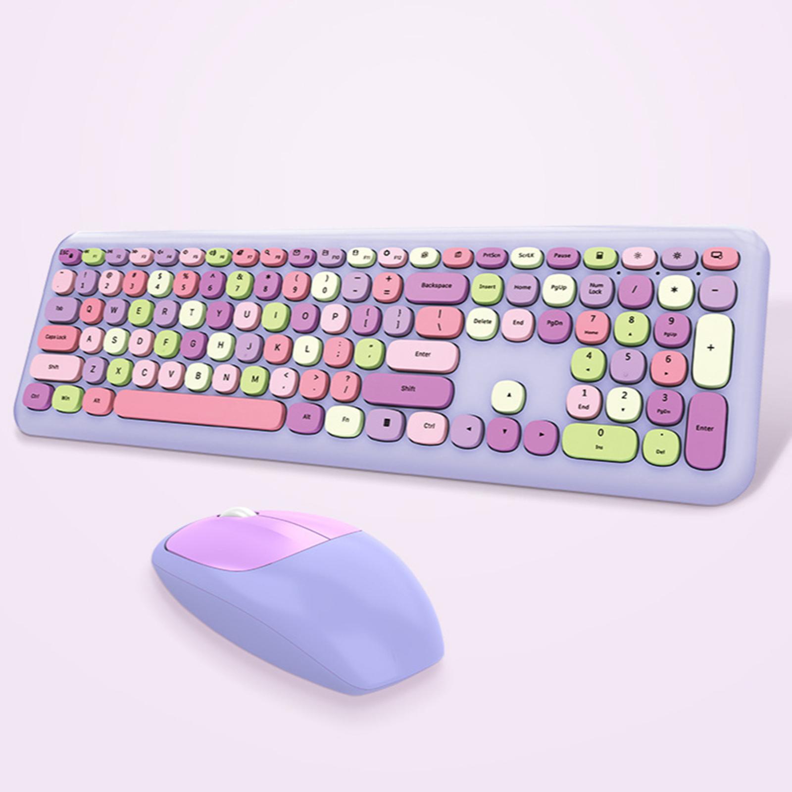 Mini Multi-Colour Wireless 2.4G Keyboard Mouse Set for Computer