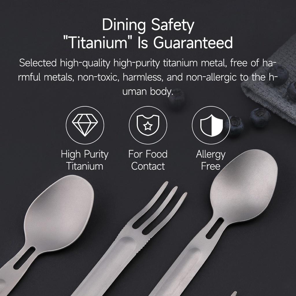 Muỗng Nĩa Xiaomi Youpin Nextool Bằng Thép Không Gỉ Tiện Lợi Cho Dã Ngoại