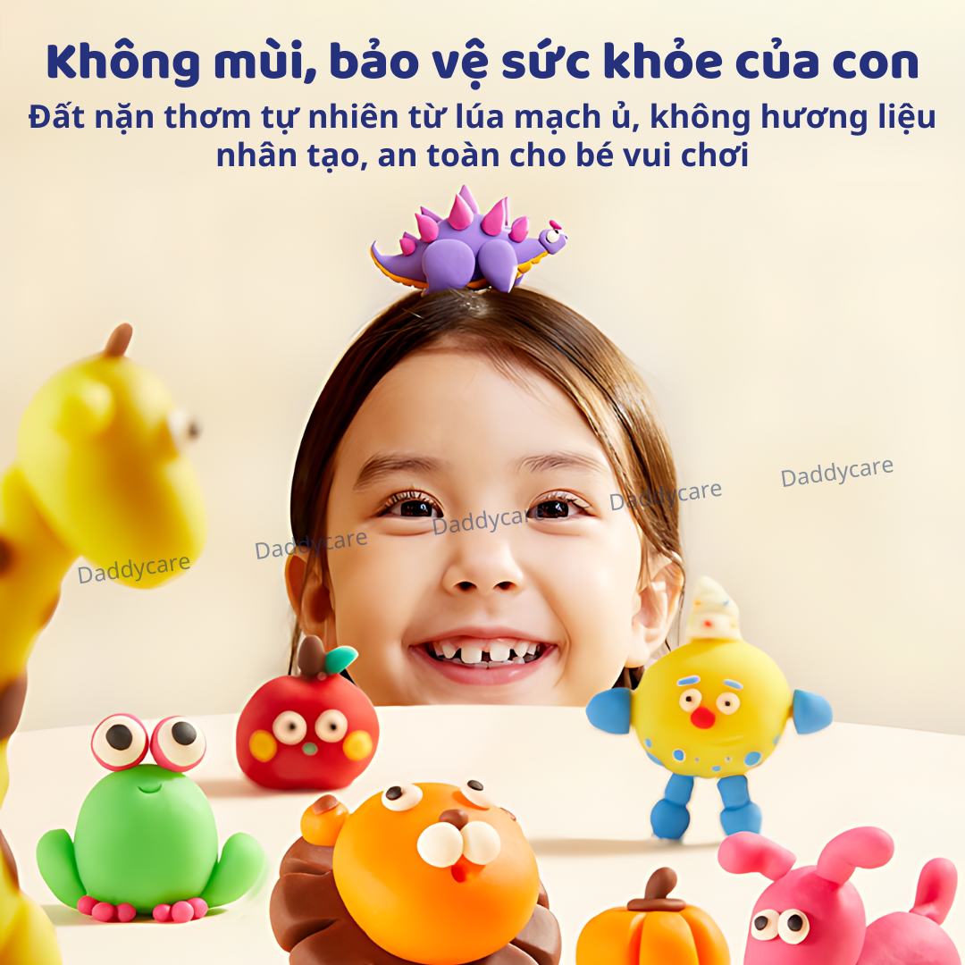 Đất nặn an toàn cho bé không dính tay Mideer Mellow Dough 6-12 màu