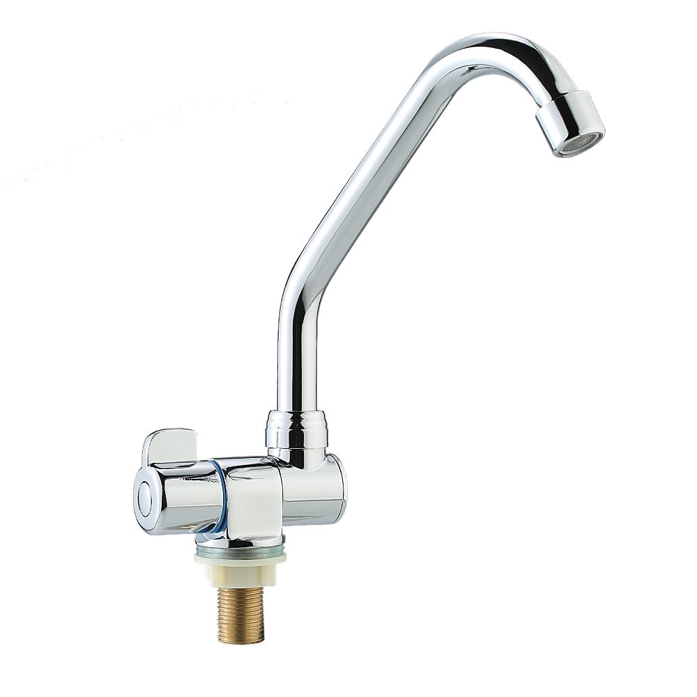 Vòi nước nhà bếp bằng đồng mạ crom, chất lượng đẹp, ưa nhìn,180 xoay lên xuống và 360 xoay ngang, rất linh hoạt