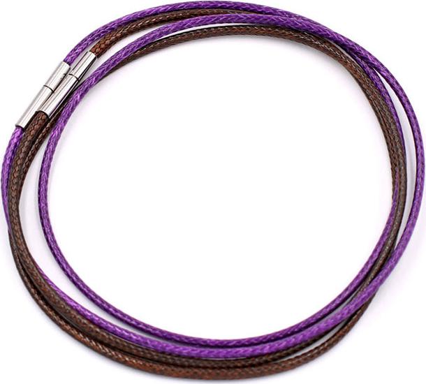 Combo 2 sợi dây vòng cổ cao su - nâu + tím DCSNI1