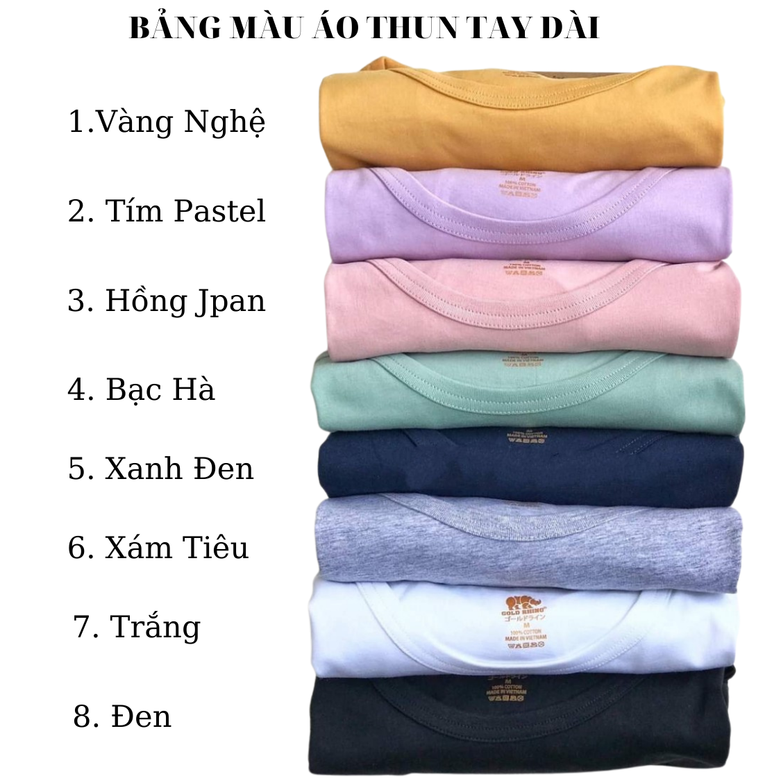 Áo Thun Nam Trơn Tay Dài Áo Phông Nam Basic 100 Cotton Cao Cấp Hàng Hiệu Đẹp Thoáng Mát Tay Dài Màu Vàng Nghệ - S &lt; 60kg