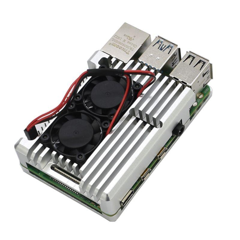 Vỏ Nhôm Kèm Quạt Tản Nhiệt Cho Raspberry Pi 4b