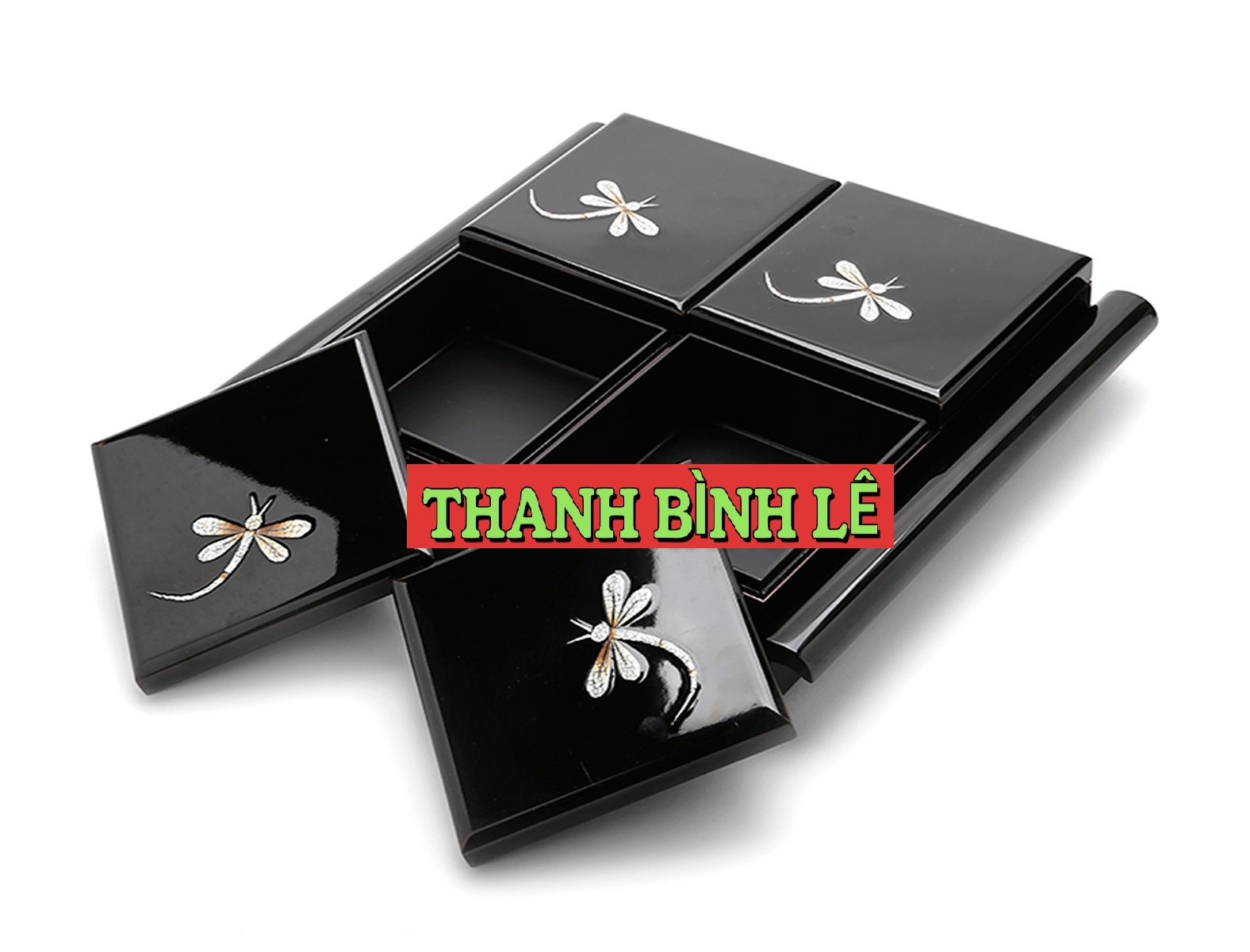 Khay hộp đựng bánh mứt sơn mài cao cấp Thanh Bình Lê, Khay cuốn