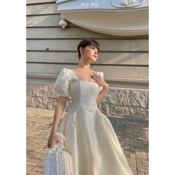 CICI DRESS Đầm tùng xoè túi xếp li